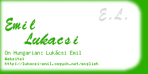 emil lukacsi business card