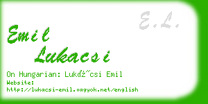 emil lukacsi business card